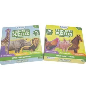 Skillmatics Step by Step Puzzles Farm & Wild Animals Stage Base Learning